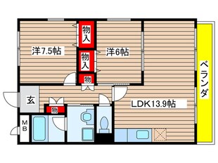 ドエル植田山の物件間取画像